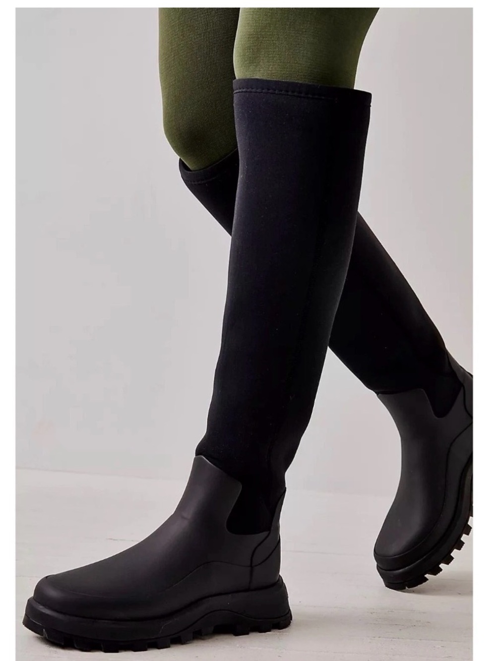 Hunter City Explorer Tall Neoprene And Rubber Boots - size 9